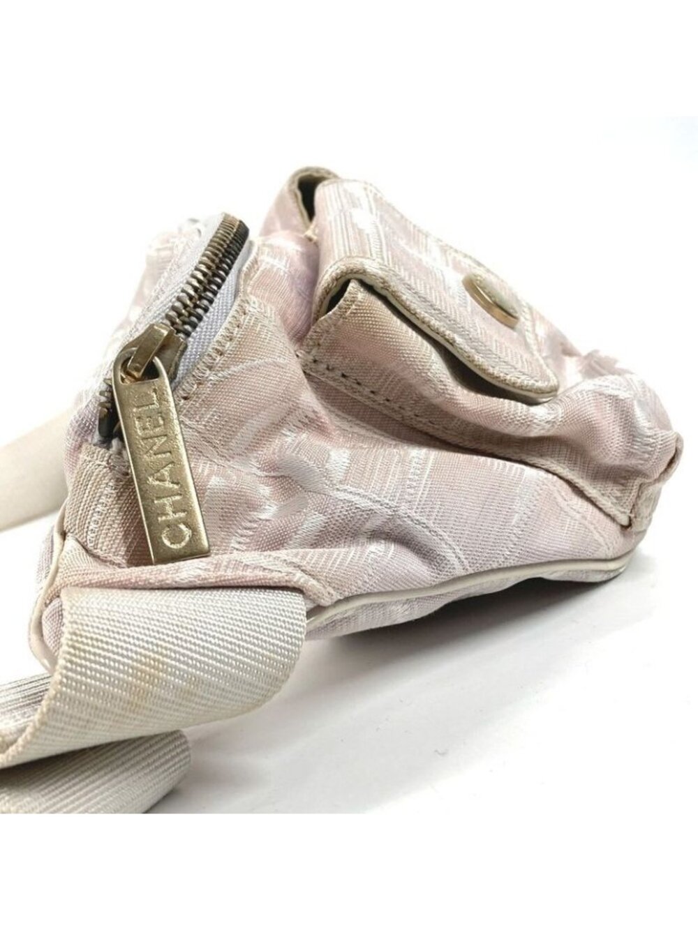 Chanel Body Bag Waist Pouch Nylon Pink - Picture 5 of 9